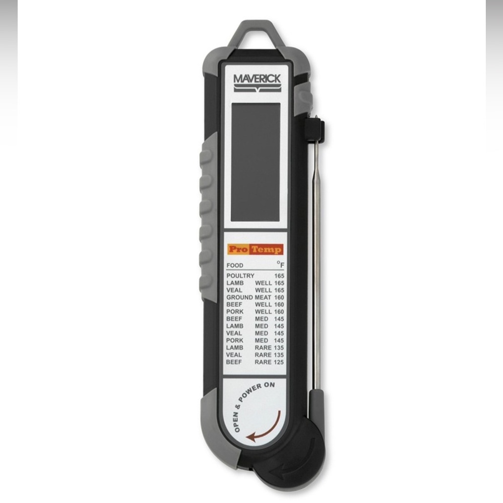 Pro Temp Folding Instant-Read Meat Thermometer - Black/Grey